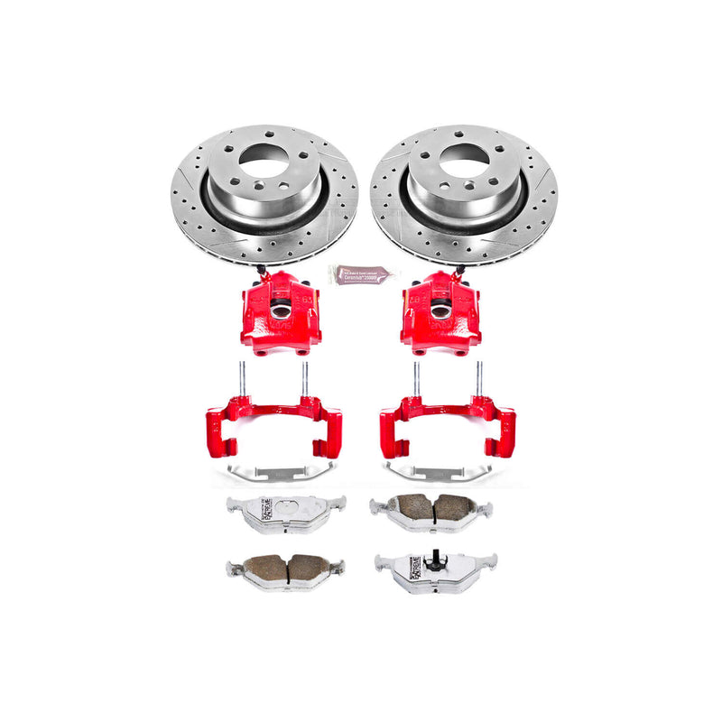 Power Stop KC962-26 Z26 Extreme Street Warrior 1-Click Brake Kit With Calipers (Rear) for 2003-2008 BMW Z4 3.0I product image