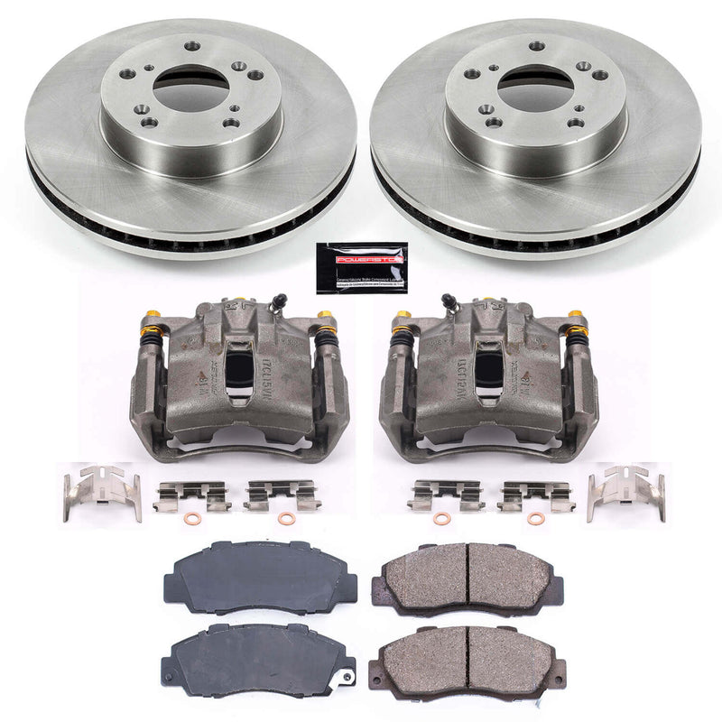 Power Stop KCOE1041 Autospecialty 1-Click OE Replacement Front Brake Kit With Calipers for 1998-2002 Honda Accord product image