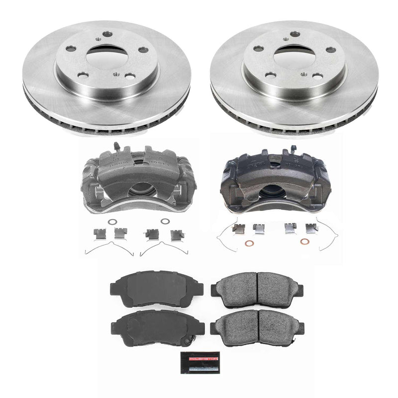 Power Stop KCOE1052A Front Autospecialty 1-Click OE Replacement Pad And Rotor Kit With Calipers for 1997-2001 Toyota Camry product image
