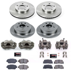 Power Stop KCOE1066 Autospecialty 1-Click OE Replacement Front And Rear Brake Kit With Calipers for 2002-2006 Toyota Camry Rear Disc product image
