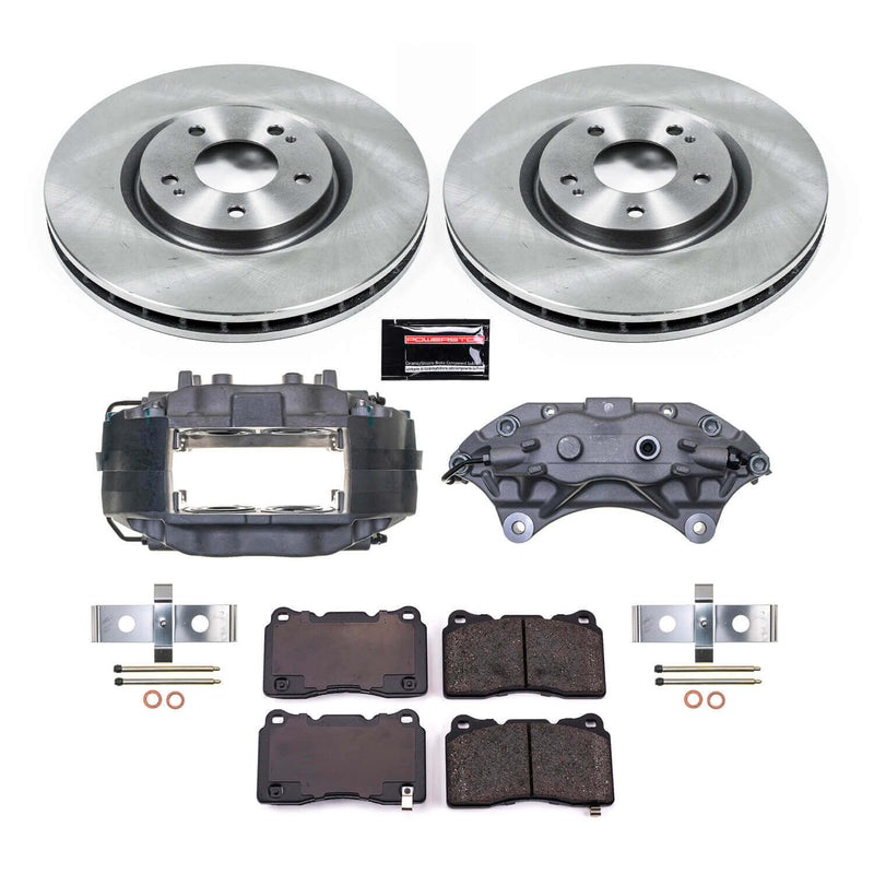 Power Stop KCOE107 Front Autospecialty 1-Click OE Replacement Pad And Rotor Kit With Calipers for 2003-2004 Mitsubishi Lancer Evolution product image