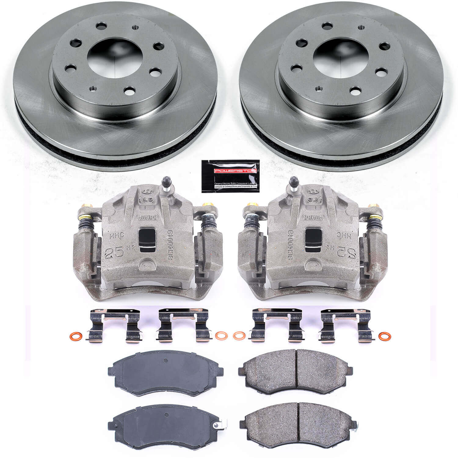 Power Stop KCOE1087B Autospecialty 1-Click OE Replacement Front Brake Kit With Calipers for 1999-2001 Hyundai Sonata product image
