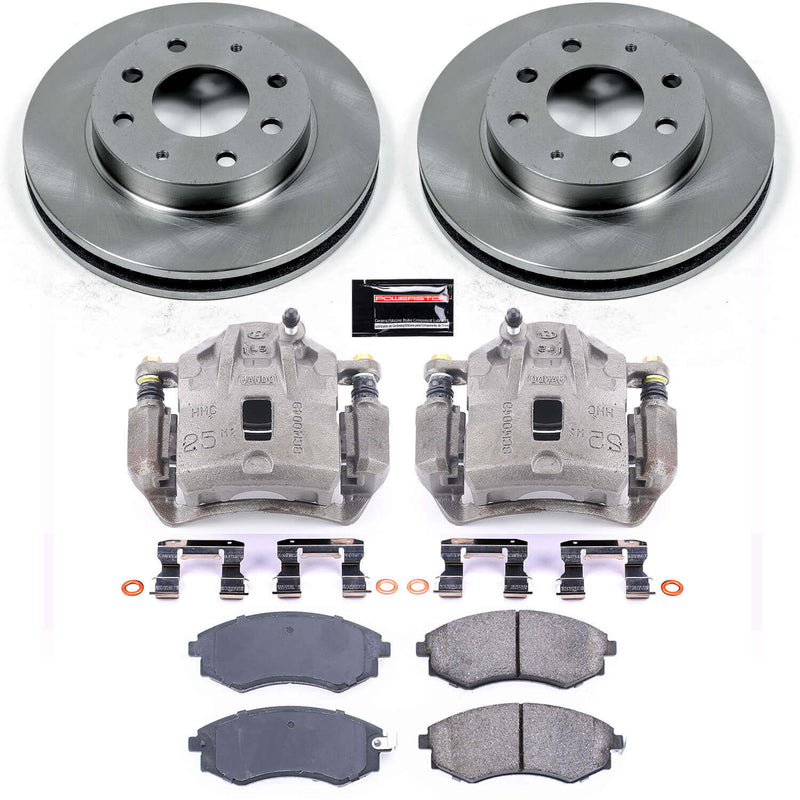 Power Stop KCOE1087B Autospecialty 1-Click OE Replacement Front Brake Kit With Calipers for 1999-2001 Hyundai Sonata product image
