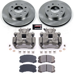 Power Stop KCOE1092 Autospecialty 1-Click OE Replacement Front Brake Kit With Calipers for 2002-2004 Mitsubishi Lancer LS, Oz Rally product image
