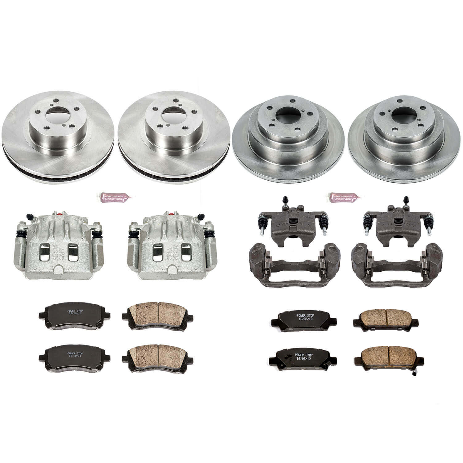 Power Stop KCOE1122 Autospecialty 1-Click Daily Driver Front And Rear Brake Kit for 1998-2002 Subaru Forester Rear Disc product image
