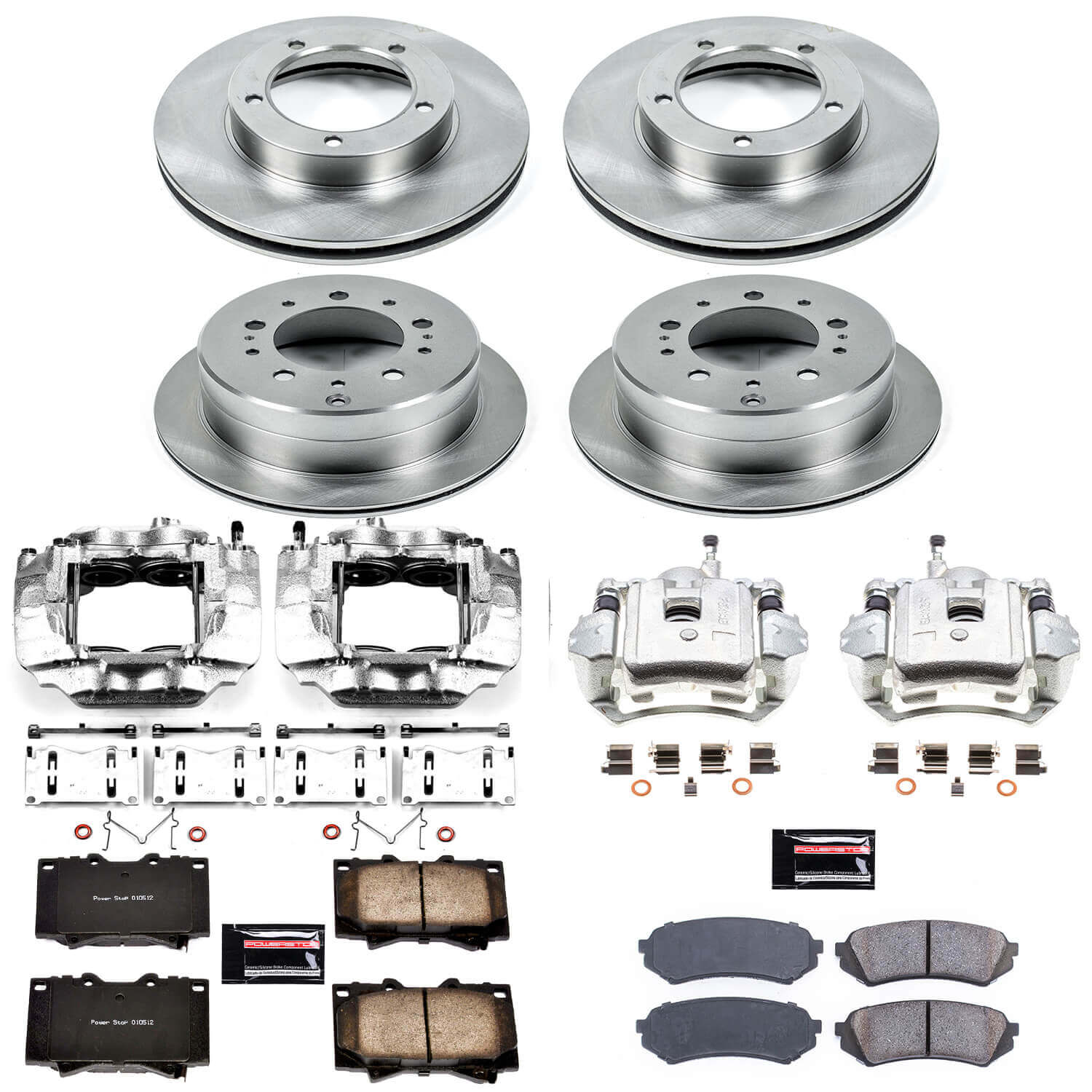 Power Stop KCOE1133A Autospecialty 1-Click OE Replacement Pad And Rotor Kit With Calipers for 2003-2007 Lexus LX470 product image