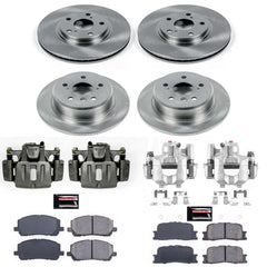 Power Stop KCOE1140A Autospecialty 1-Click OE Replacement Front And Rear Brake Kit With Calipers for 2001-2003 Toyota Highlander All Wheel Drive product image