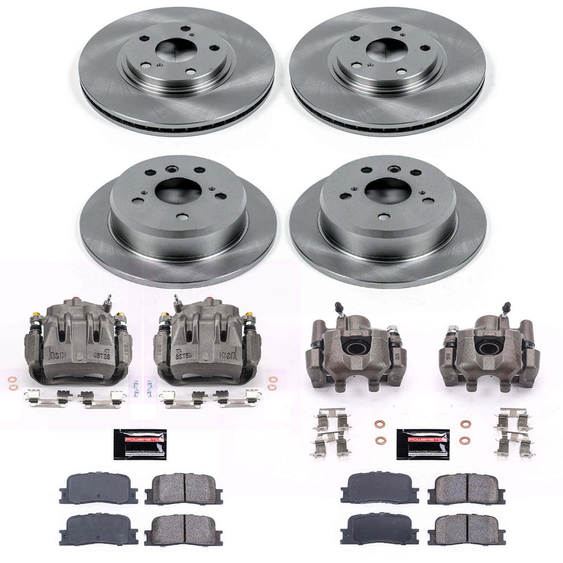 Power Stop KCOE1142 Autospecialty 1-Click OE Replacement Front And Rear Brake Kit With Calipers for 2002-2003 Lexus ES300 product image