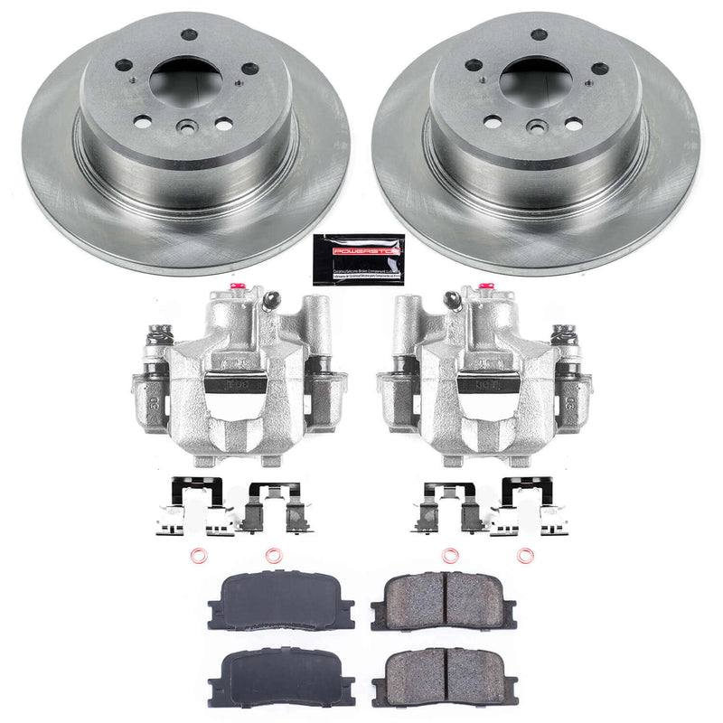 Power Stop KCOE1148A Autospecialty 1-Click OE Replacement Rear Brake Kit With Calipers for 2001-2003 Toyota Highlander All Wheel Drive product image