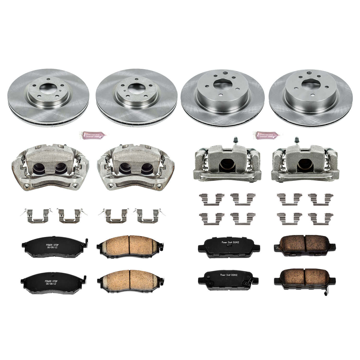 Power Stop KCOE114A Autospecialty 1-Click Daily Driver Front And Rear Brake Kit for 2007-2008 Infiniti G35 Base, Journey, X product image