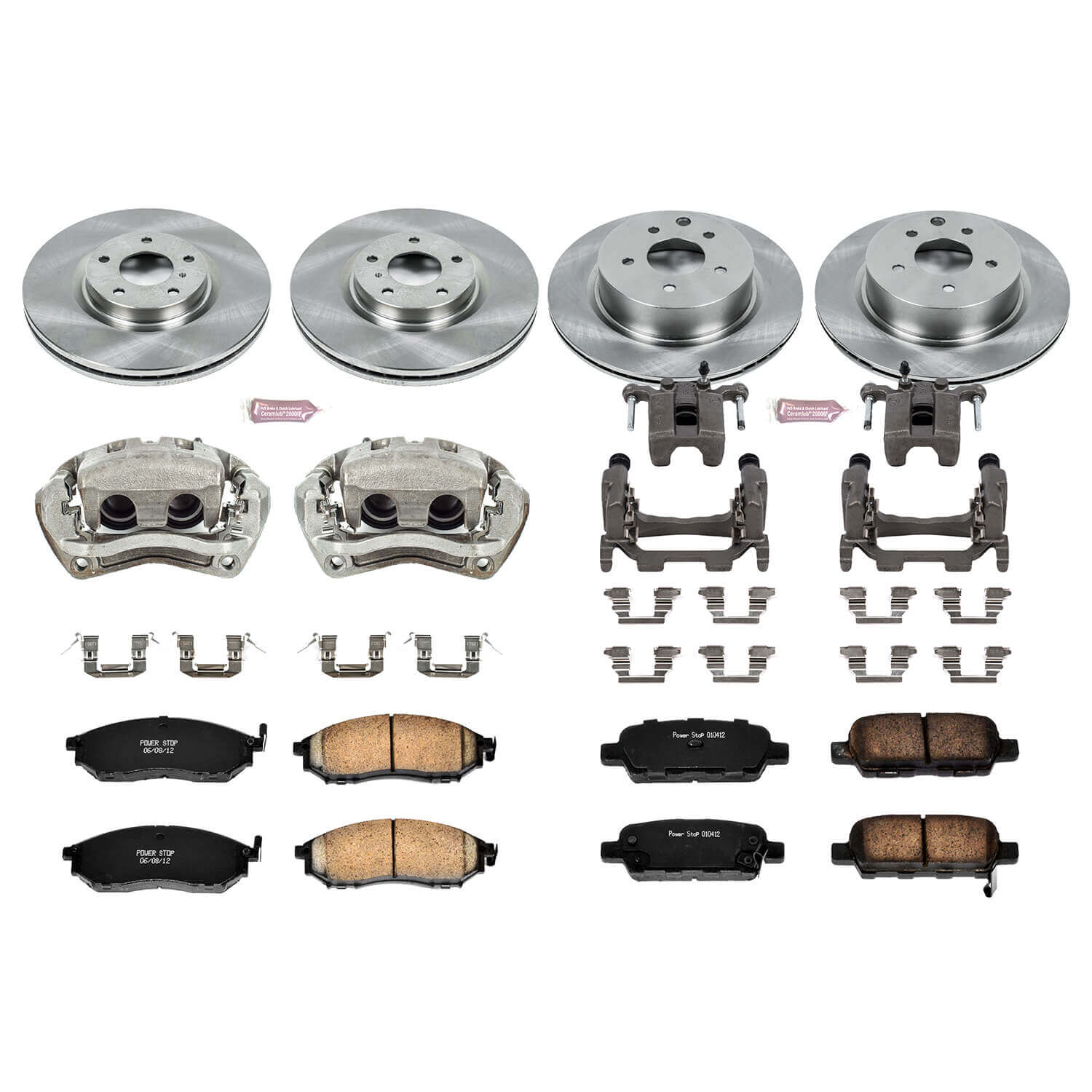 Power Stop KCOE114B Autospecialty 1-Click Daily Driver Front And Rear Brake Kit for 2011-2012 Infiniti G25 product image