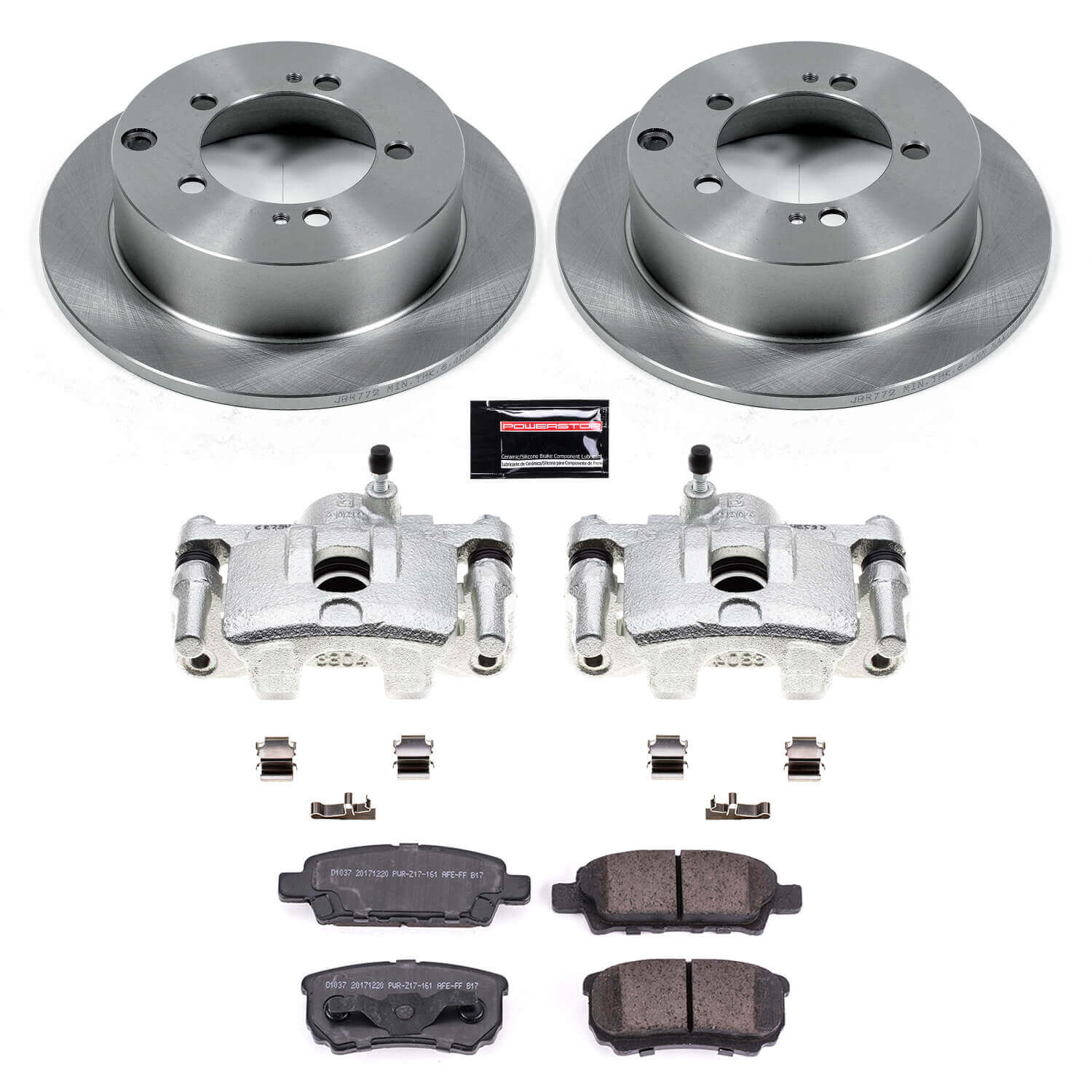 Power Stop KCOE1202 Autospecialty 1-Click OE Replacement Pad And Rotor Kit With Calipers for 2004 Mitsubishi Lancer Ralliart, Sportback, Sportback Ralliart product image