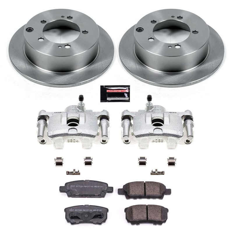 Power Stop KCOE1202 Autospecialty 1-Click OE Replacement Pad And Rotor Kit With Calipers for 2004 Mitsubishi Lancer Ralliart, Sportback, Sportback Ralliart product image