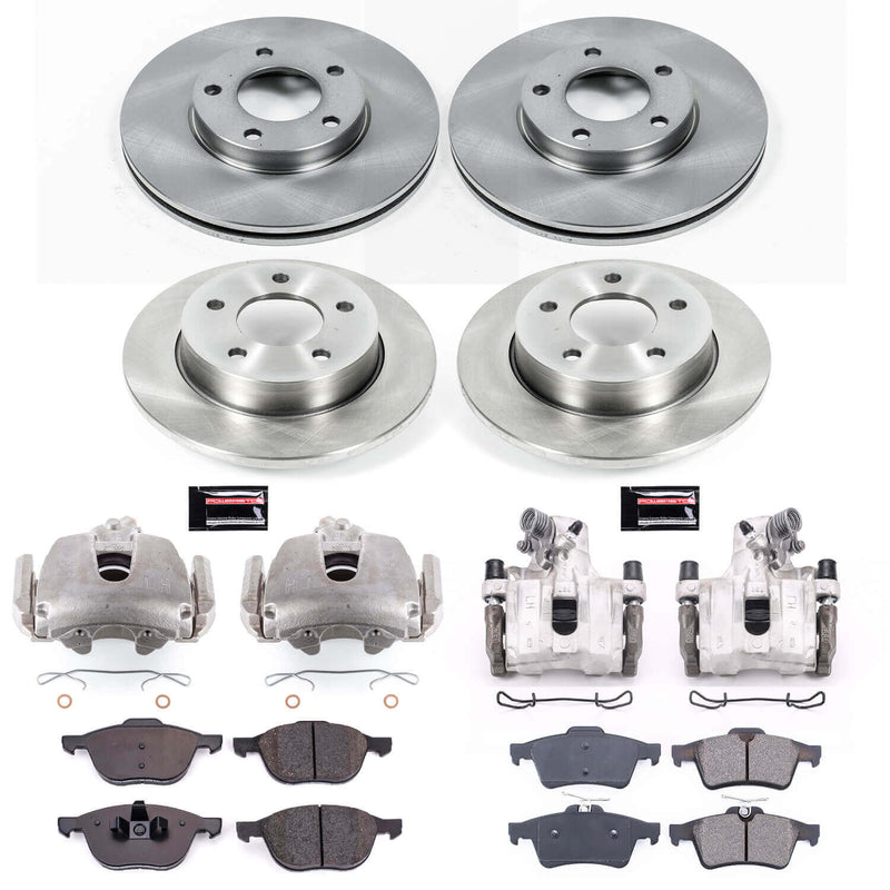 Power Stop KCOE121A Autospecialty 1-Click OE Replacement Pad And Rotor Kit With Calipers for 2008-2009 Mazda 3 I product image