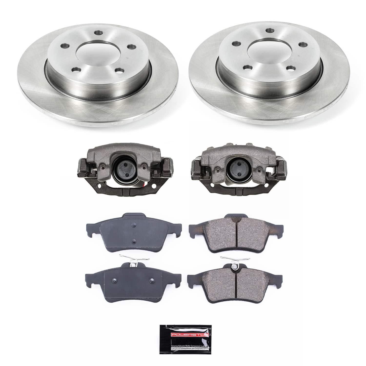 Power Stop KCOE123A Rear Autospecialty 1-Click OE Replacement Pad And Rotor Kit With Caliper for 2010-2013 Mazda 3 I product image
