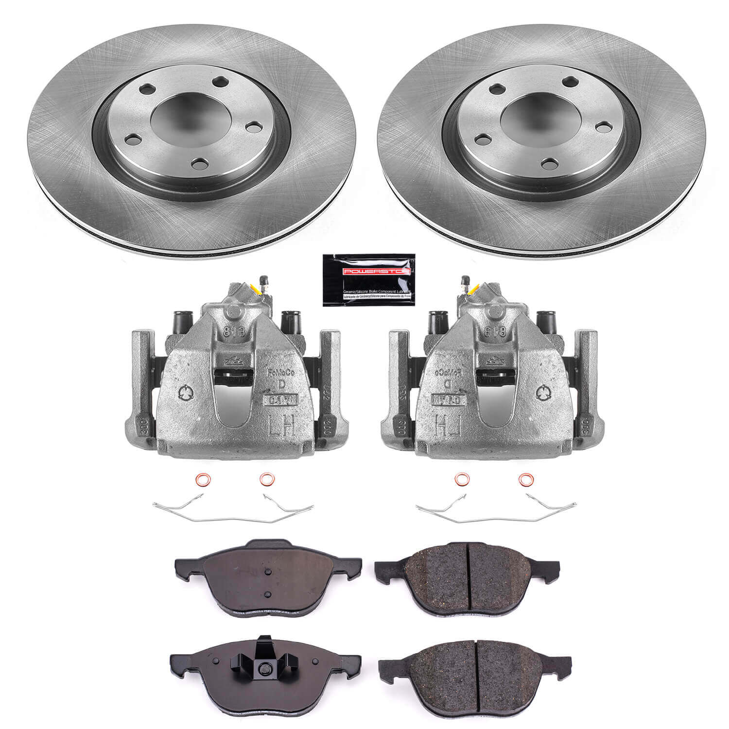 Power Stop KCOE125C Autospecialty 1-Click OE Replacement Front Brake Kit With Calipers for 2008-2013 Mazda 3 S product image