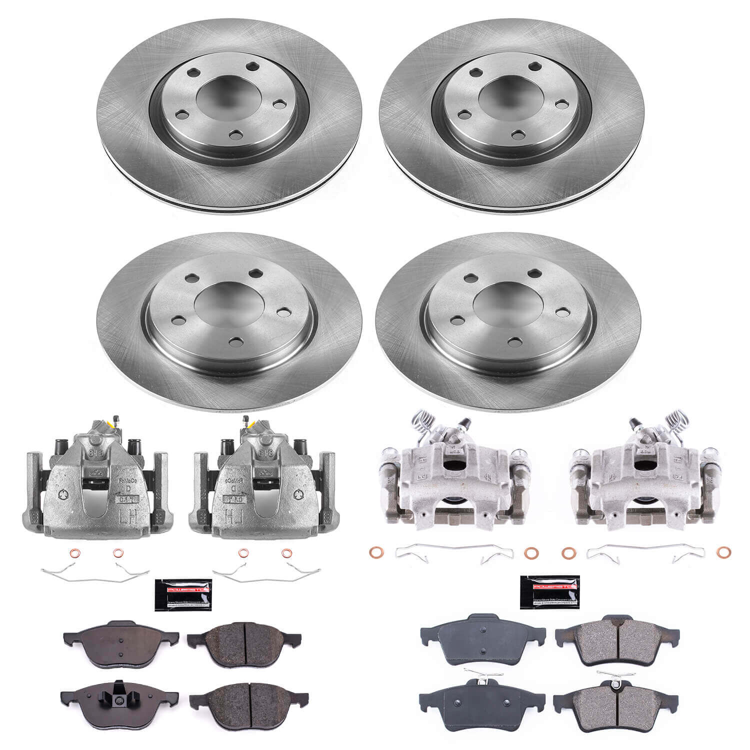 Power Stop KCOE126C Autospecialty 1-Click OE Replacement Pad And Rotor Kit With Calipers for 2008-2013 Mazda 3 S product image