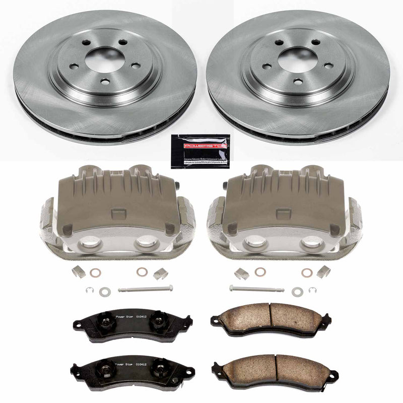 Power Stop KCOE1304D Autospecialty 1-Click OE Replacement Pad And Rotor Kit With Calipers for 1994-1998 Ford Mustang Svt Cobra product image