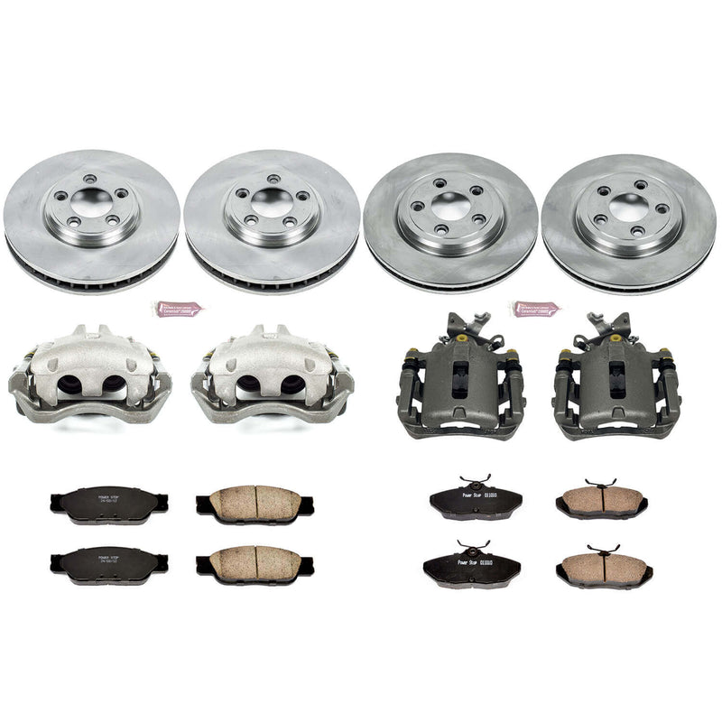 Power Stop KCOE1352 Autospecialty 1-Click Daily Driver Front And Rear Brake Kit for 2000-2002 Jaguar S-Type product image