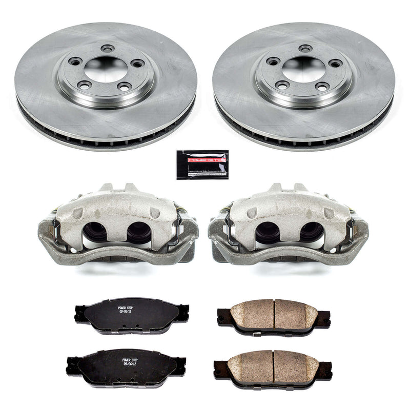 Power Stop KCOE1353 Autospecialty 1-Click OE Replacement Front Brake Kit With Calipers for 2003-2004 Jaguar S-Type Base product image