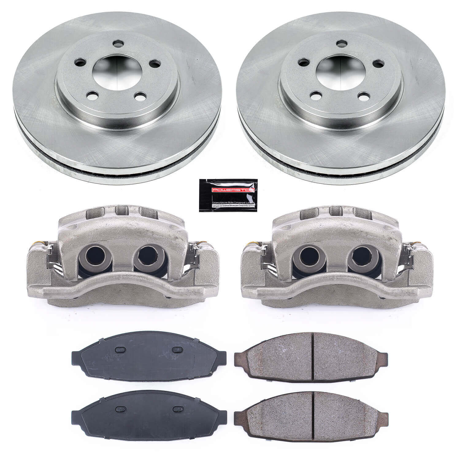 Power Stop KCOE1364 Autospecialty 1-Click OE Replacement Front Brake Kit With Calipers for 2003-2011 Ford Crown Victoria product image