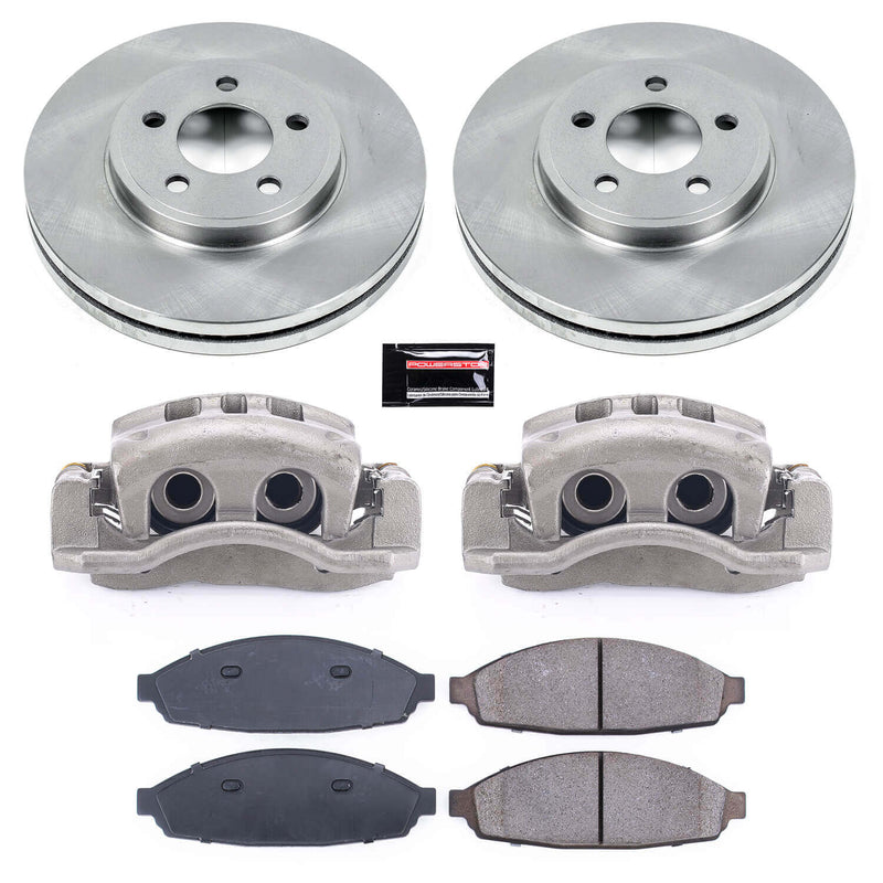 Power Stop KCOE1364 Autospecialty 1-Click OE Replacement Front Brake Kit With Calipers for 2003-2011 Ford Crown Victoria product image