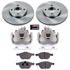 Power Stop KCOE1377 Autospecialty 1-Click OE Replacement Front Brake Kit With Calipers for 2005-2007 Ford Focus product image