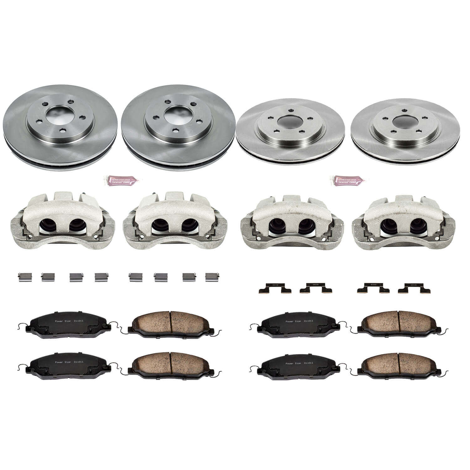 Power Stop KCOE1383 Autospecialty 1-Click Daily Driver Front And Rear Brake Kit for 2005-2006 Ford Mustang product image
