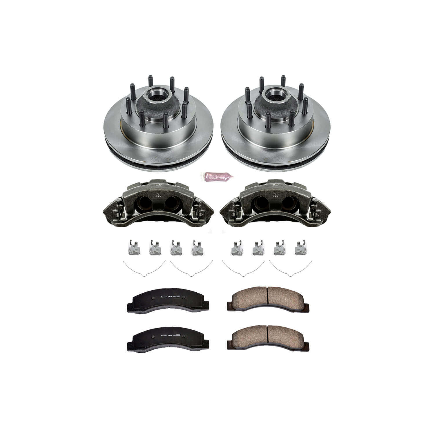 Power Stop KCOE1392 Autospecialty 1-Click Daily Driver Front Brake Kit for 2003-2005 Ford Excursion Rear Wheel Drive product image