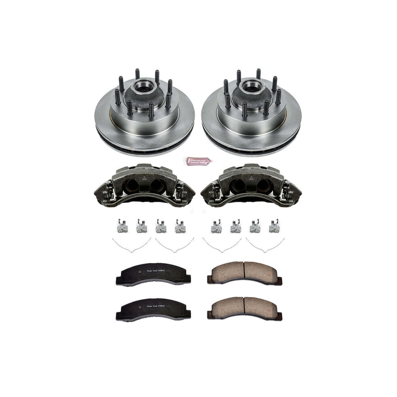 Power Stop KCOE1392 Autospecialty 1-Click Daily Driver Front Brake Kit for 2003-2005 Ford Excursion Rear Wheel Drive product image