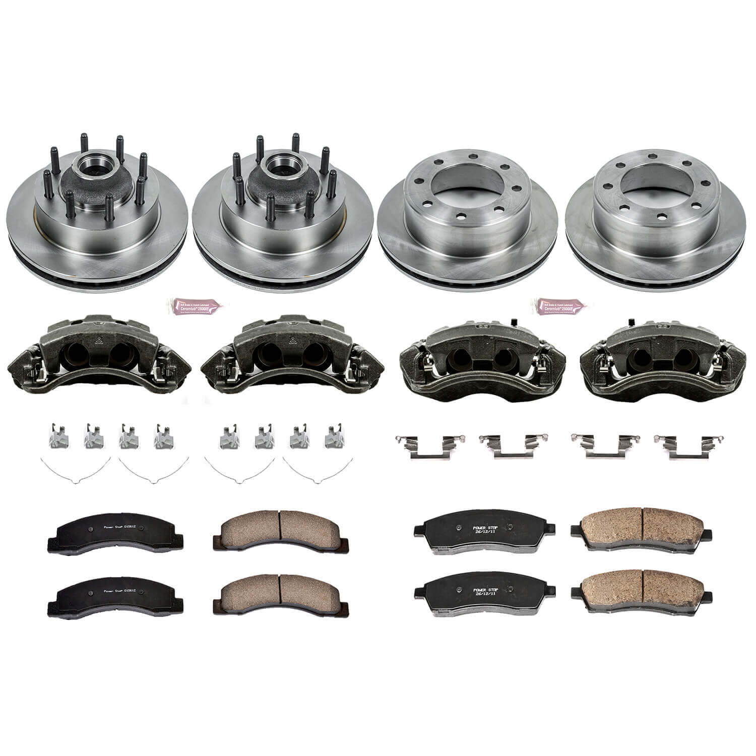 Power Stop KCOE1393 Autospecialty 1-Click Daily Driver Front And Rear Brake Kit for 2003-2005 Ford Excursion Rear Wheel Drive product image