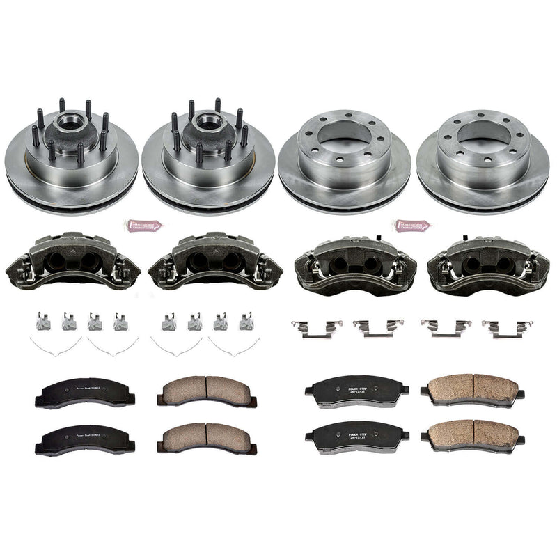 Power Stop KCOE1393 Autospecialty 1-Click Daily Driver Front And Rear Brake Kit for 2003-2005 Ford Excursion Rear Wheel Drive product image