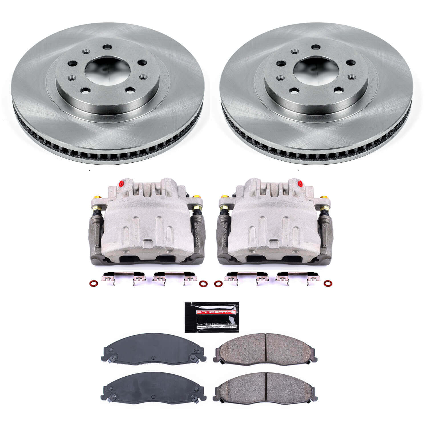 Power Stop KCOE1419 Autospecialty 1-Click OE Replacement Front Brake Kit With Calipers for 2003 Cadillac Cts product image