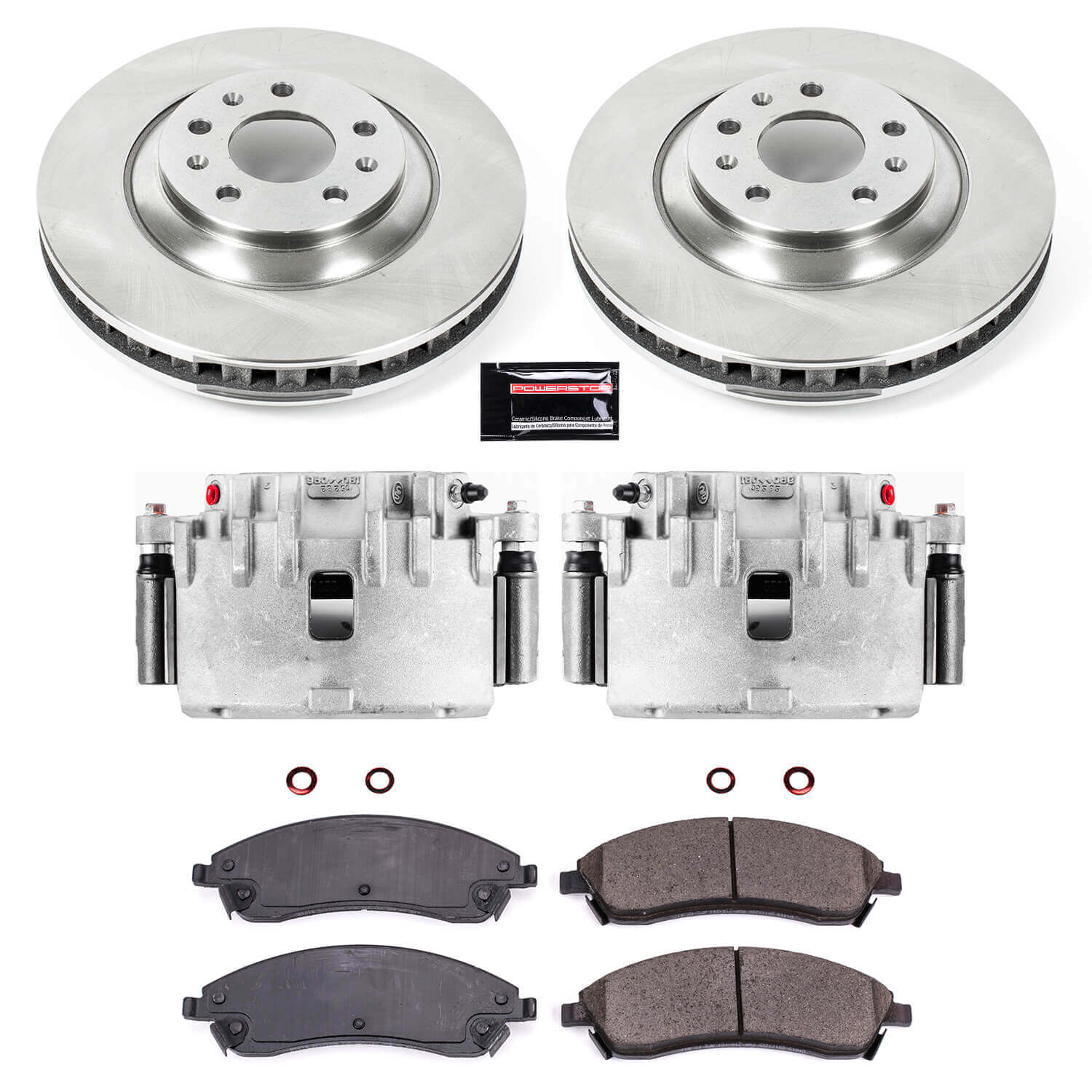 Power Stop KCOE1429 Autospecialty 1-Click OE Replacement Front Brake Kit With Calipers for 2006-2007 Cadillac Cts Base product image