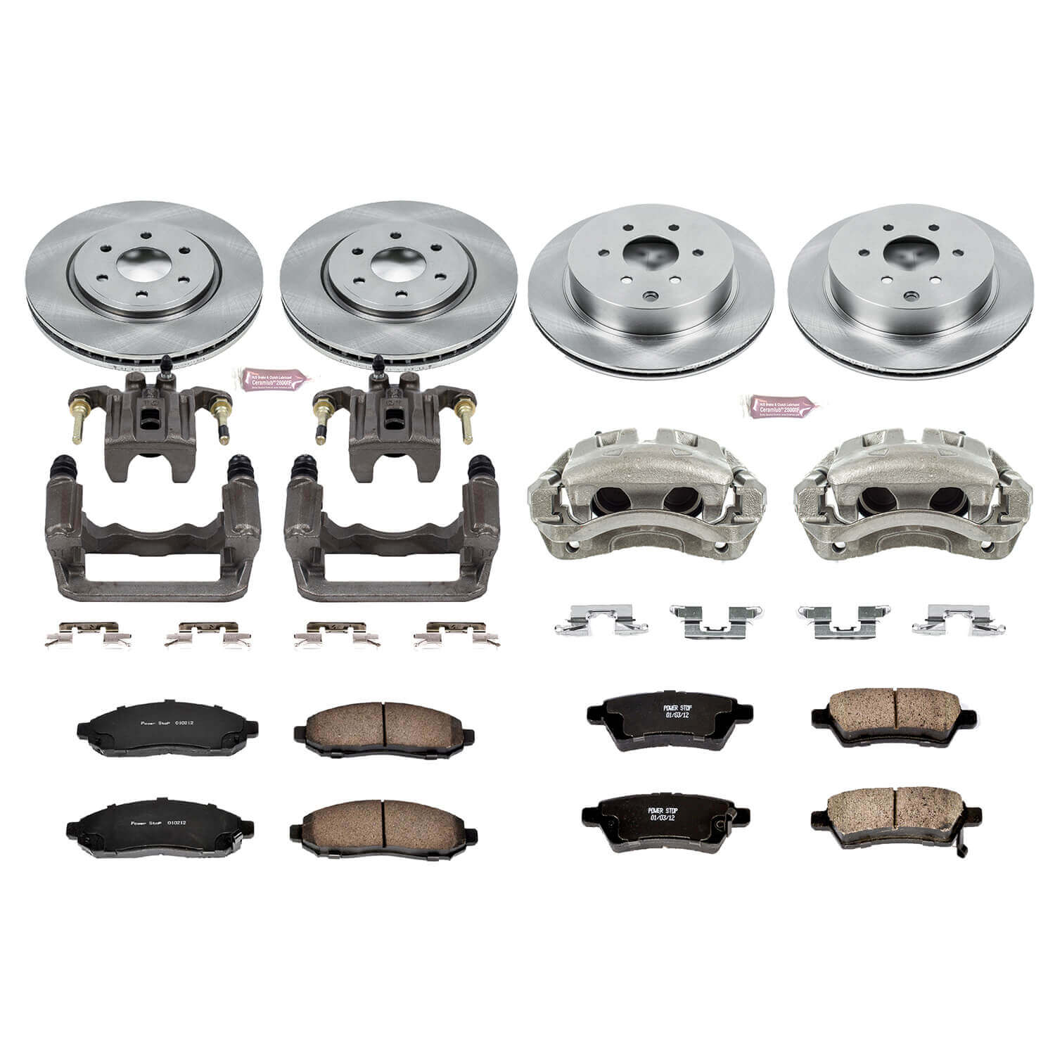 Power Stop KCOE144 Autospecialty 1-Click Daily Driver Front And Rear Brake Kit for 2005-2012 Nissan Pathfinder product image