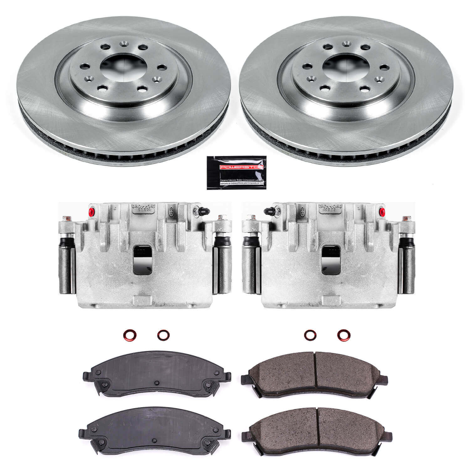 Power Stop KCOE1449 Autospecialty 1-Click OE Replacement Front Brake Kit With Calipers for 2004-2009 Cadillac Srx product image