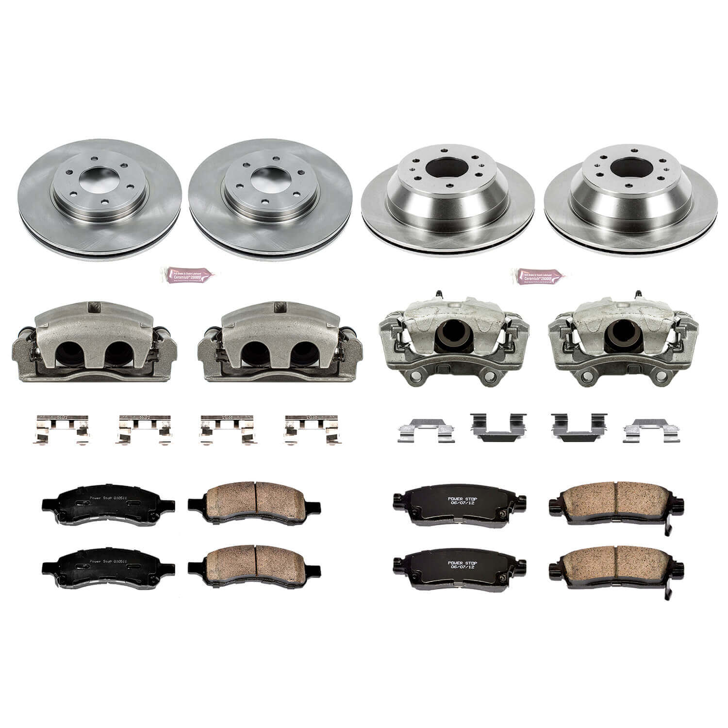 Power Stop KCOE1454 Autospecialty 1-Click Daily Driver Front And Rear Brake Kit for 2006-2009 Chevrolet Trailblazer product image