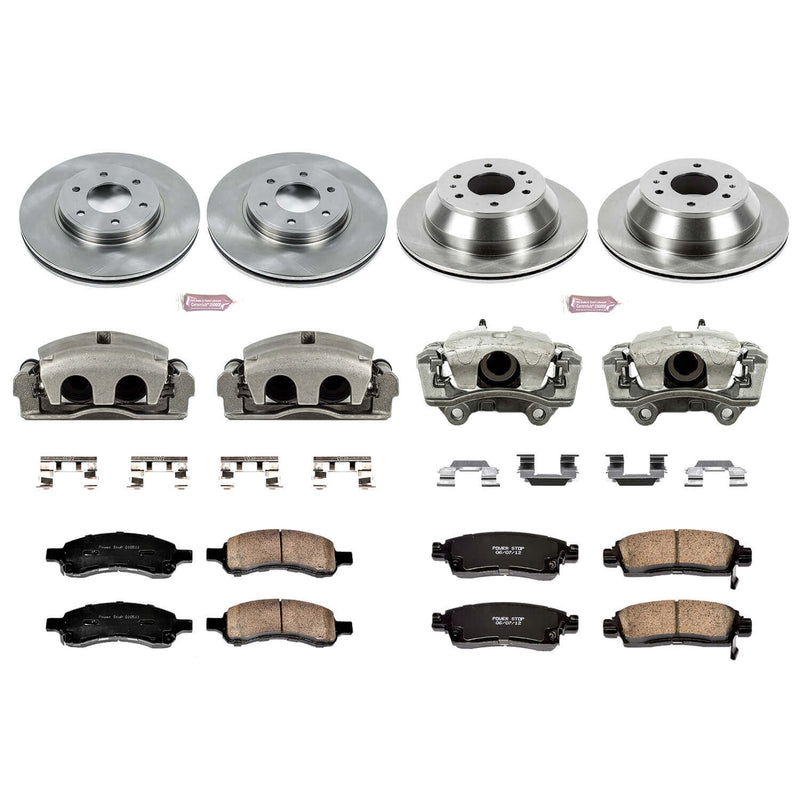 Power Stop KCOE1454 Autospecialty 1-Click Daily Driver Front And Rear Brake Kit for 2006-2009 Chevrolet Trailblazer product image