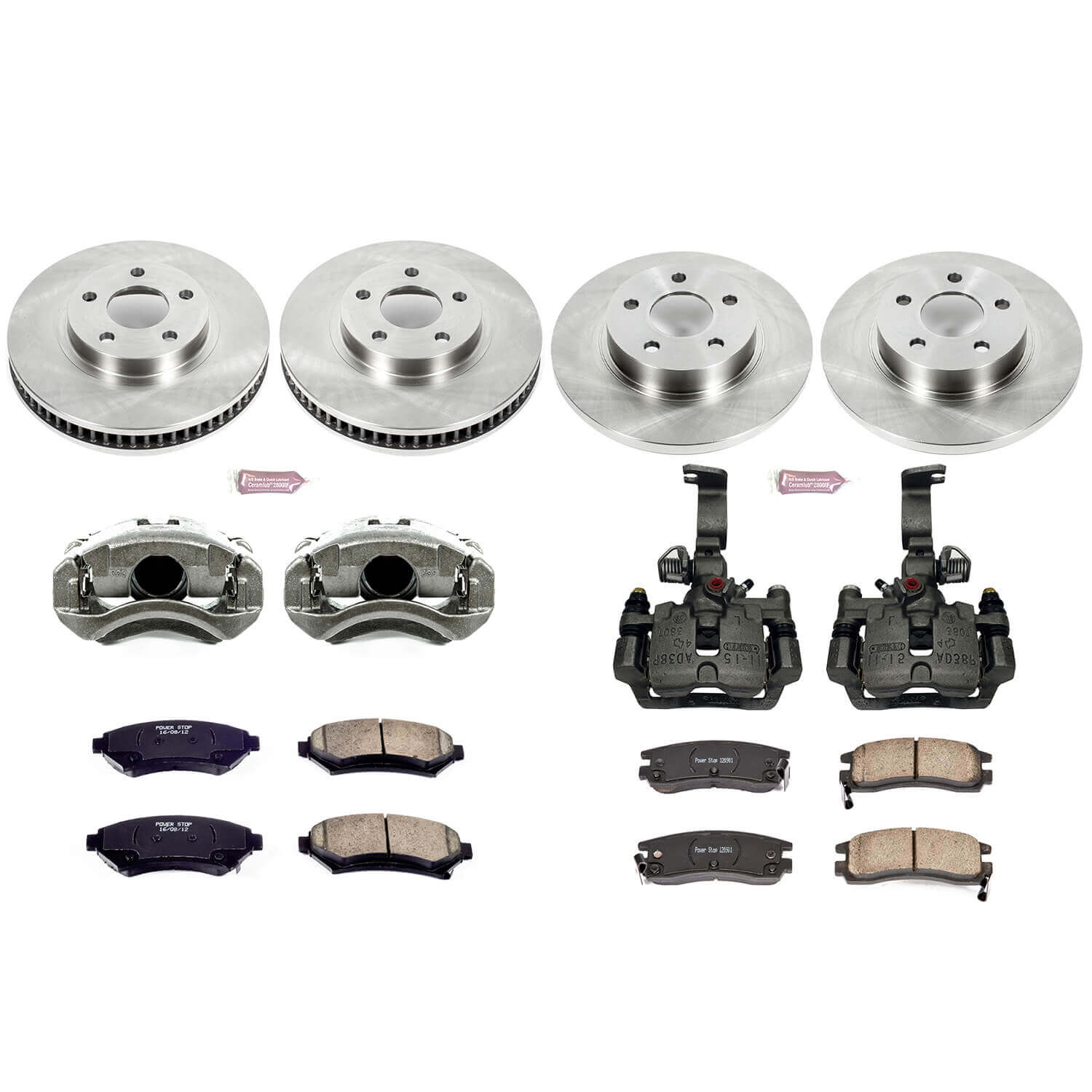 Power Stop KCOE1545 Autospecialty 1-Click Daily Driver Front And Rear Brake Kit for 2003-2005 Buick Park Avenue Ultra product image