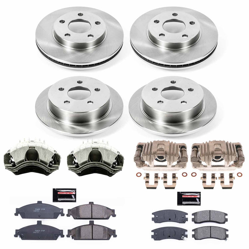 Power Stop KCOE1552 Autospecialty 1-Click OE Replacement Pad And Rotor Kit With Calipers for 1999-2002 Oldsmobile Alero product image