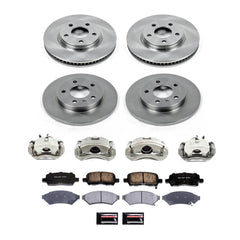Power Stop KCOE1589A - Front And Rear Z17 Evolution Pad And Autospecialty 1-Click OE Replacement Rotor Kit With Caliper vehicle fitment brake part