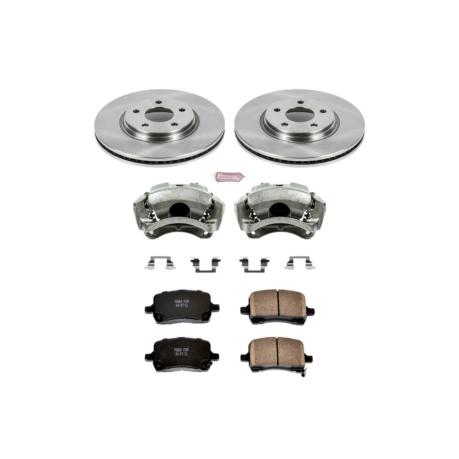Power Stop KCOE1610A Autospecialty 1-Click Daily Driver Front Brake Kit for 2004-2007 Chevrolet Malibu Rear Disc product image
