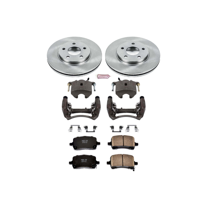 Power Stop KCOE1617 Autospecialty 1-Click Daily Driver Front Brake Kit for 2004 Chevrolet Malibu Rear Disc, Rear Drum product image
