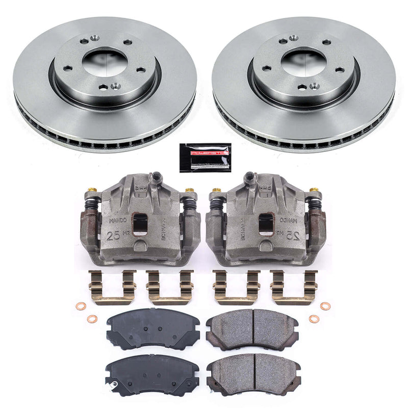 Power Stop KCOE165A Autospecialty 1-Click OE Replacement Front Brake Kit With Calipers for 2003-2005 Hyundai Tiburon product image