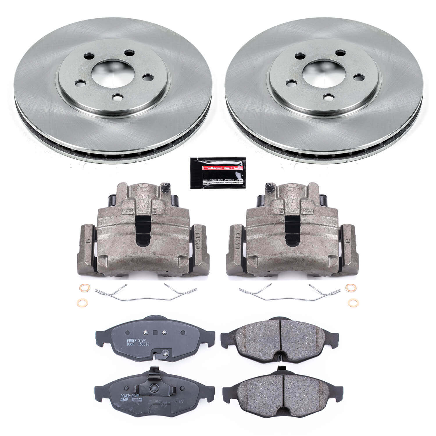 Power Stop KCOE1684 Autospecialty 1-Click OE Replacement Front Brake Kit With Calipers for 2001-2004 Chrysler Sebring Convertible, Sedan (4 Door) product image