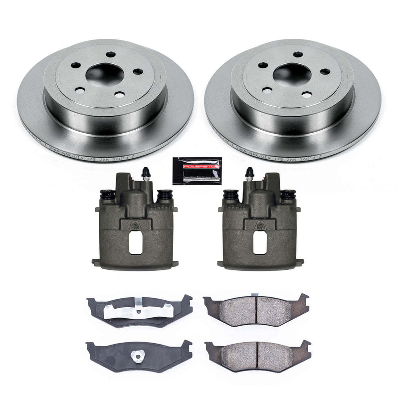 Power Stop KCOE1687A Rear Autospecialty 1-Click OE Replacement Pad And Rotor Kit With Calipers for 2001-2002 Dodge Stratus Sedan (4 Door) product image