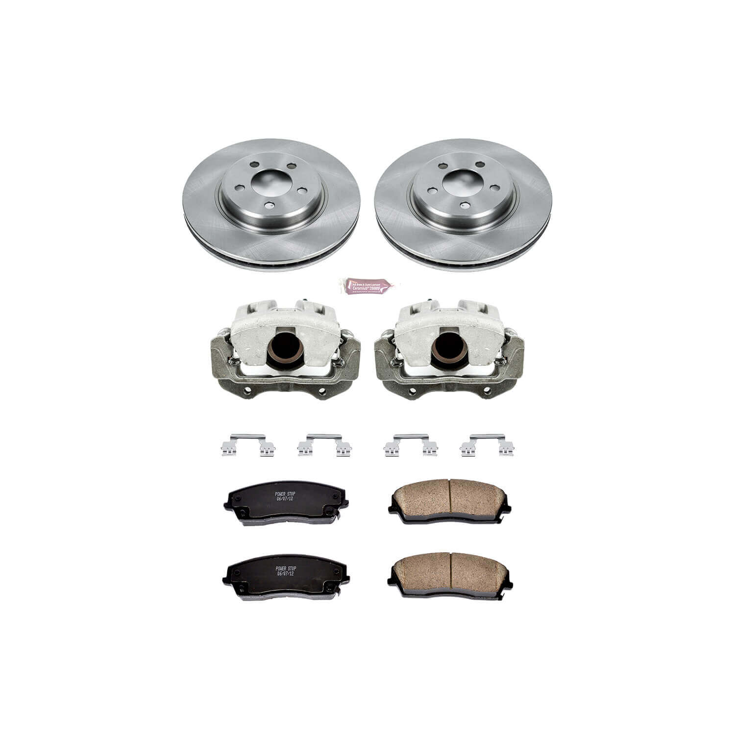 Power Stop KCOE1714 Autospecialty 1-Click Daily Driver Front Brake Kit for 2005-2007 Chrysler 300 Base, Limited, Touring Rear Wheel Drive product image