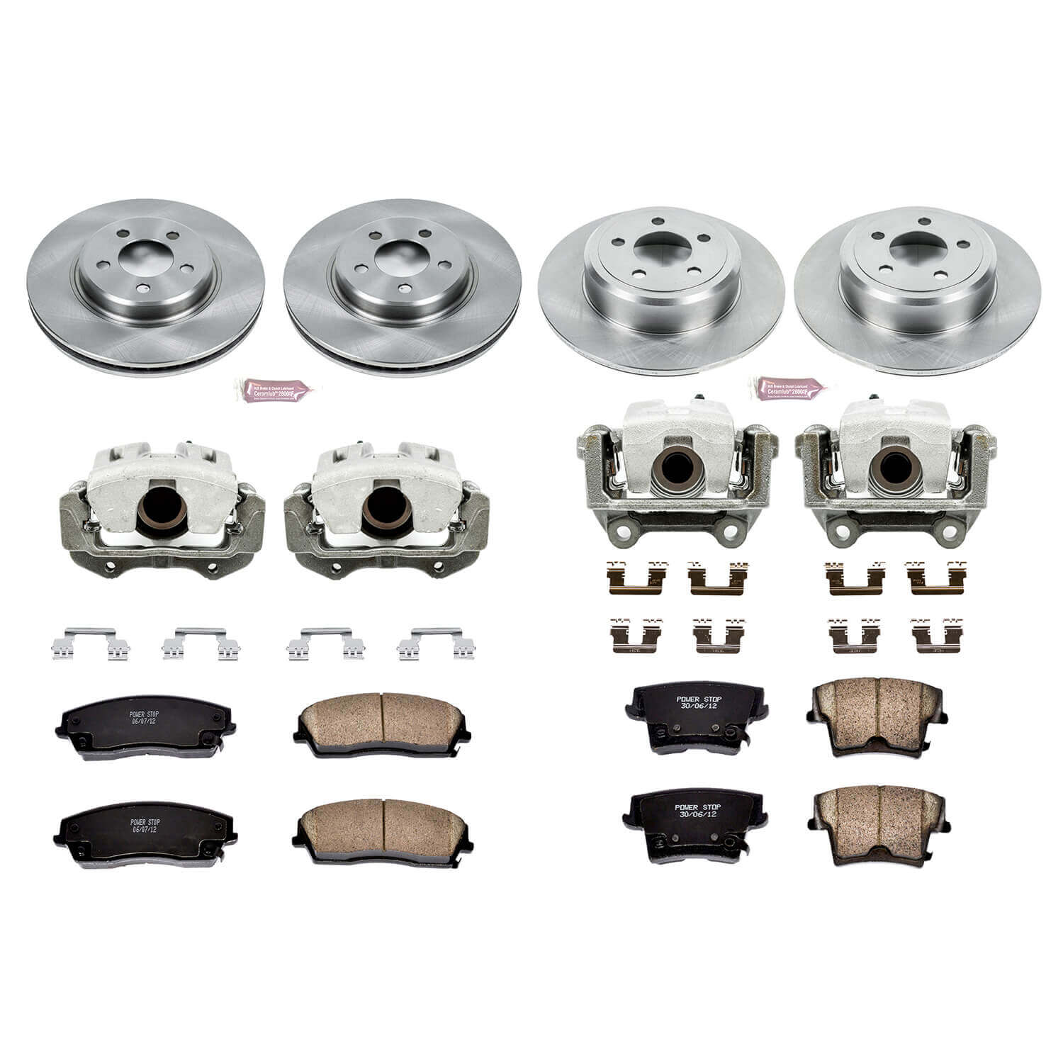 Power Stop KCOE1715 Autospecialty 1-Click Daily Driver Front And Rear Brake Kit for 2005-2007 Chrysler 300 Base, Limited, Touring Rear Wheel Drive product image