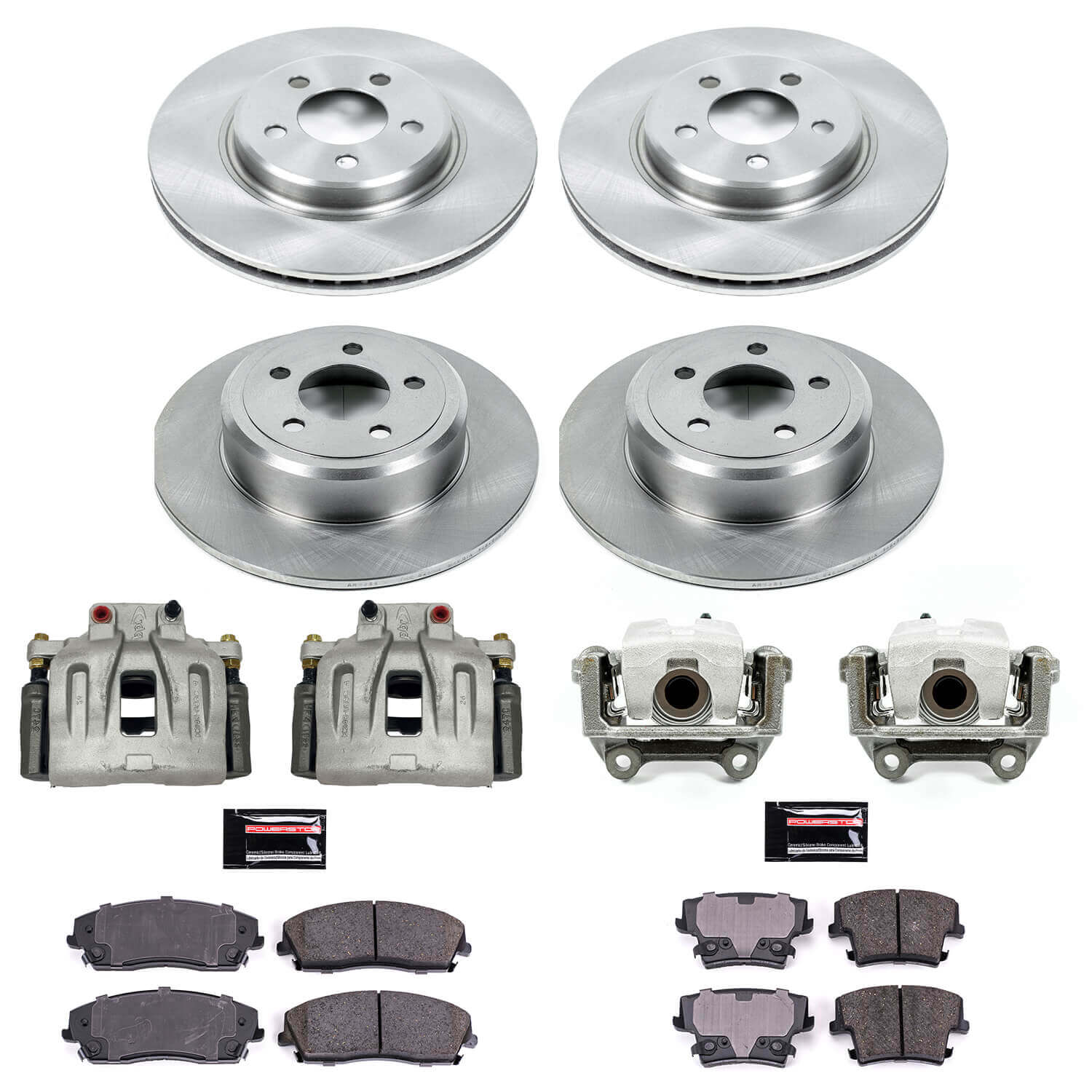 Power Stop KCOE1715A Autospecialty 1-Click Daily Driver Front And Rear Brake Kit for 2012-2021 Chrysler 300 Rear Wheel Drive product image