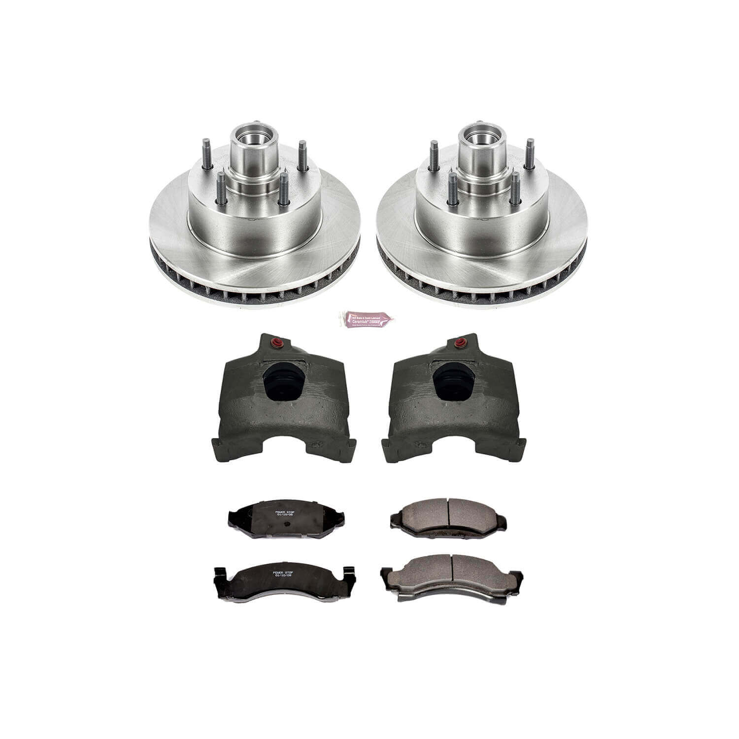 Power Stop KCOE1766 Autospecialty 1-Click Daily Driver Front Brake Kit for 1987-1993 Ford E-150 Econoline product image